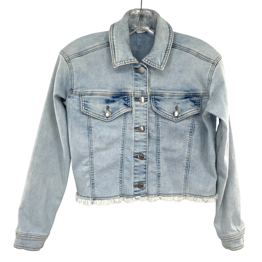 Venus Denim Jacket Cropped Light Wash XS